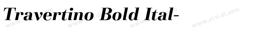 Travertino Bold Ital字体转换